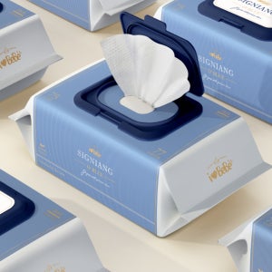 [✨]아이러브베베 시그니앙 오블루 75g엠보 아기물티슈 77매 5팩 캡형