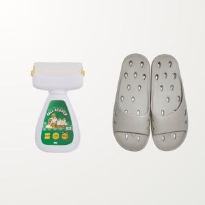 폴키퍼 욕실 미끄럼방지제 논슬립 코팅 300g + 문 안걸림 슬리퍼 그레이 프리사이즈