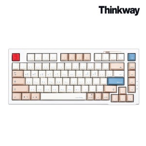 씽크웨이 토체S 501 풀알루미늄 유무선 75배열 82키 기계식 키보드 소이 밀크 , 토이축