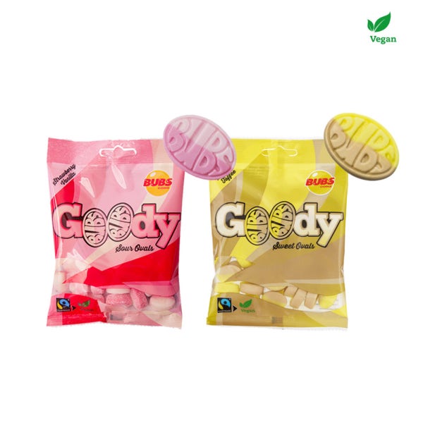 법스 BUBS 스웨덴젤리 바나나카라멜 & 스트로베리바닐라 90g