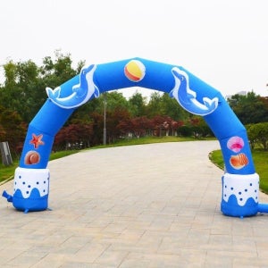 돌고래 모양 에어풍선 에어게이트 에어아치 해양생물 돌핀모양