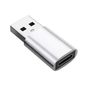 C타입 to USB3.0A 변환잭 OTG젠더 AUS04 실버 노트북 스마트폰 고속충전젠더