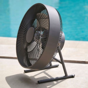 시코 플러스 마이너스 제로 무선 테라스 팬 저소음 선풍기 캠핑 서큘레이터 그레이