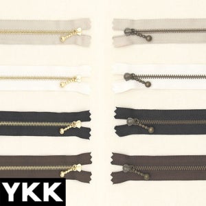 YKK 금속 앤틱 골드 지퍼 25cm