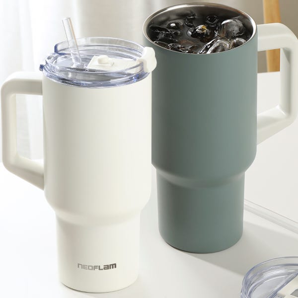 네오플램 스텐 304 이중 보온보냉 대용량 텀블러 900ml 그린
