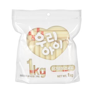 데이스포 우리아이 강아지 대용량 소시지 영양 간식 닭가슴살, 1kg, 1개