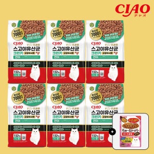 이나바 챠오 스고이 유산균 크런키 고양이사료 P-343K 연어, 1.52kg, 6개