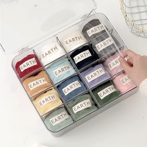 데미무드 KC인증 투명 아크릴 칸막이 속옷 정리함 양말 정리함 아기 턱받이 보관함