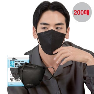 메디케이알 데일리핏 새부리형 KF94 L(대형), 모던블랙, 200개