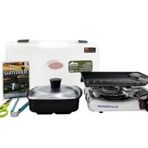 썬터치 아웃도어 세트 가스버너 불판 냄비 가위 집게 Box 포장