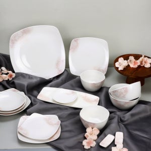 [행남자기] 핑크벨 유화 홈세트 4인용 20p(생선접시 포함) 19p 가벼운 그릇