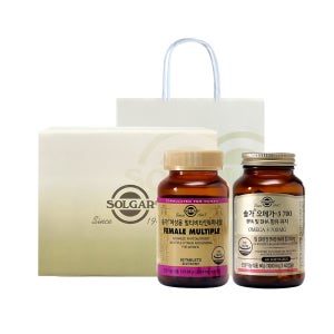 솔가 여성 데일리 건강 선물세트 (여성용 멀티비타민 미네랄 60정+오메가-3 700 60캡슐)