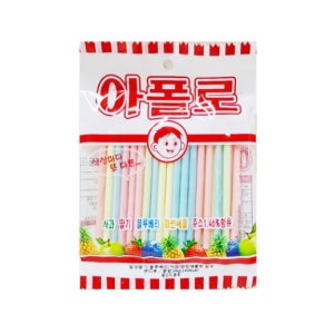 아폴로 18g x 40개입 추억의 과자 빨대 사탕