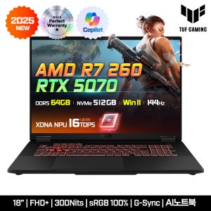 ASUS TUF A18 FA808UP CTO (64GB / 512G / RTX5070 / 윈도우11홈) 영상편집 고성능 게이밍 노트북