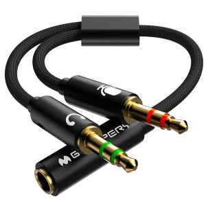 4극 이어폰 마이크 Y형 연장 AUX 케이블