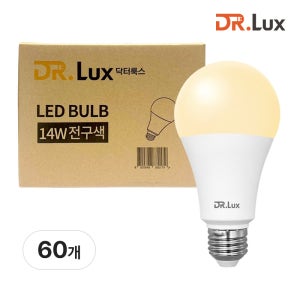 LED 전구 램프 14W, 전구색, 60개