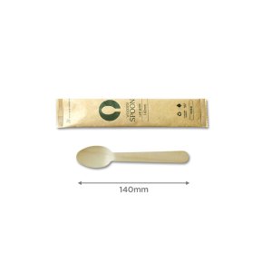 개별 포장 나무 스푼 (140mm) 2,000개 (100개x20봉)