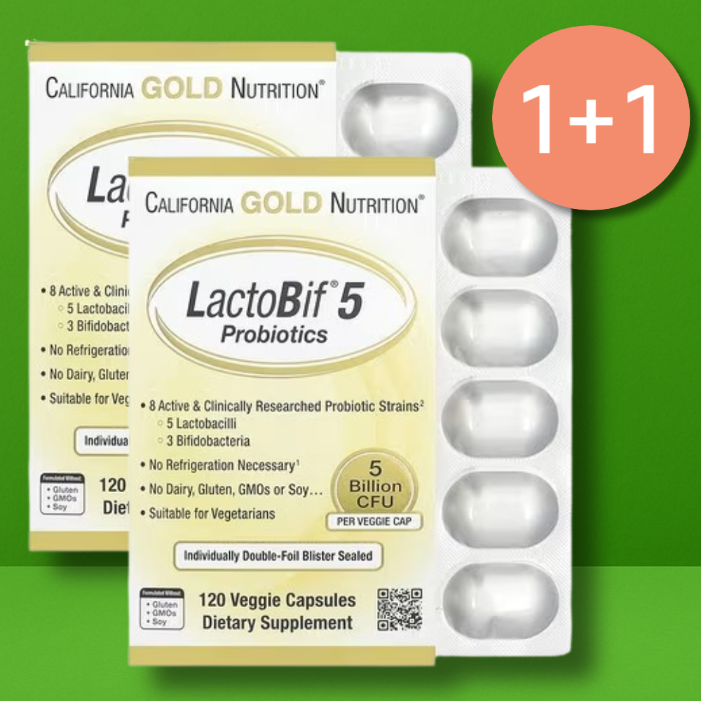 CGN 락토비프 아이허브 유산균 120캡슐 50억 CFU 락토바실러스 비피도박테리움 2개