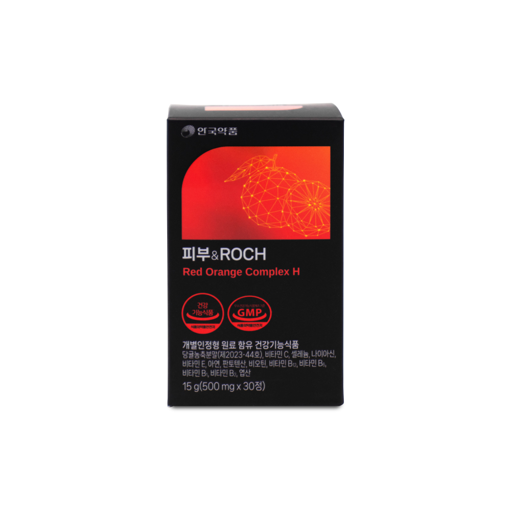 <b>안국약품</b> 피부&amp;ROCH 레드오렌지 헤스페리딘 500mg x 30정 X 1박스