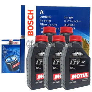 말리부 V400 1.6 DI Turbo 디젤 엔진오일 교환 셋트 보쉬 필터 + 모튤 O0014+A3006+5W30 LCV 5L 디젤