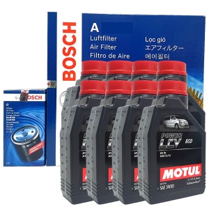 포터2 2.5 CRDI 16년08-21년11 엔진오일 교환 셋트 보쉬 필터 + 모튤 O1188+A2084+5W30 LCV 8L 디젤