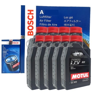 쏘렌토 BL 2.5 CRDI VGTI -06년02 엔진오일 교환 셋트 보쉬 필터 + 모튤 O1188+A2081+5W30 LCV 9L 디젤