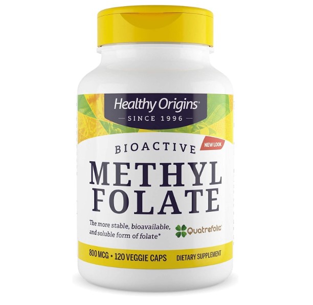 헬시오리진스 활성엽산 메틸<b>폴레이트 800mcg</b> 120캡슐 4개월 Folate 5MTHF