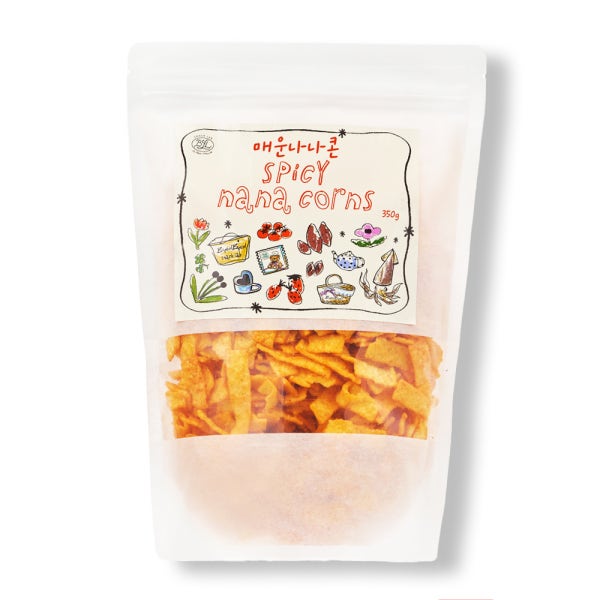 별별간식연구소 매운나나콘 350g 단짠 오독 맥주 안주 간식 옥수수 과자 브이콘