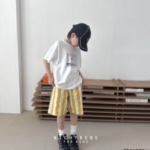 나잇베베 25여름 ST 라벨 반바지 유아동 XS-XL (노랑, 초록)