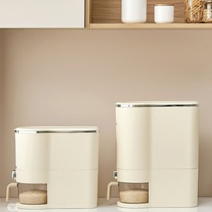 UFORU 진공쌀통 10kg 자동계량 벌레방지 밀폐형 곡물보관 쌀통