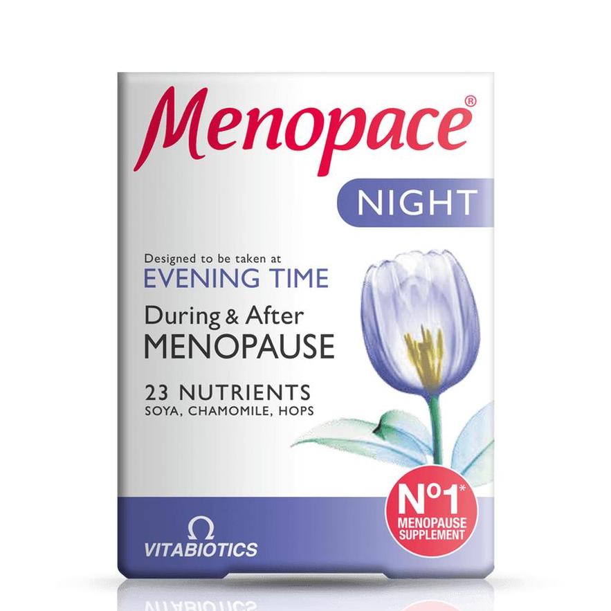 비타바이오틱스 <b>메노페이스</b> 나이트 이브닝타임 메노포즈 23종 종합비타민 홉 캐모마일 대두이소플라본 타블렛 30정 Vitabiotics Menopace Night