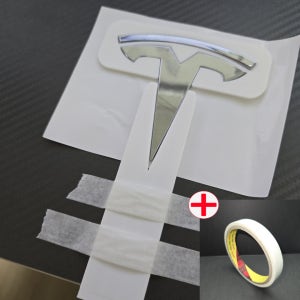 (마스킹 테이프 제공) 테슬라 엠블럼 가이드 주니퍼 로고 62mm 부착 가이드 모델Y