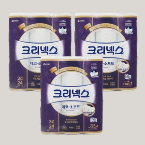 메가마트 유한킴벌리 데코&소프트 화장지 박스 기획 35mx24롤x3개