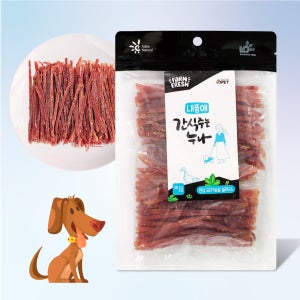 내품애 간식주는 누나 안심 오리가슴살 슬라이스 180g 강아지 육포 간식