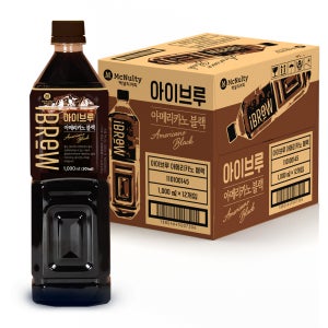 대용량 맥널티 아이브루 아메리카노 블랙 커피 음료 아메리카노블랙, 1L, 12개