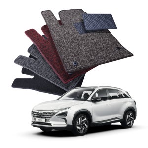 [1+2열] 디테일링 우븐블럭 자동차 씬 코일매트 차량용 카매트 현대 넥쏘