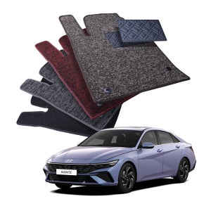 [1+2열] 디테일링 우븐블럭 자동차 씬 코일매트 차량용 카매트 현대 더 뉴 아반떼 CN7 PE + 가죽보호제 100ml 증정