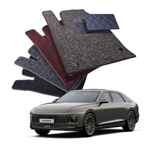 [1+2열] 디테일링 우븐블럭 자동차 씬 코일매트 차량용 카매트 현대 디올뉴 그랜저 GN7 + 가죽보호제 100ml 증정