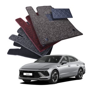 [1+2열] 디테일링 우븐블럭 자동차 씬 코일매트 차량용 카매트 현대 쏘나타