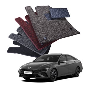 [1+2열] 디테일링 우븐블럭 자동차 씬 코일매트 차량용 카매트 현대 올 뉴 아반떼 CN7 + 가죽보호제 100ml 증정