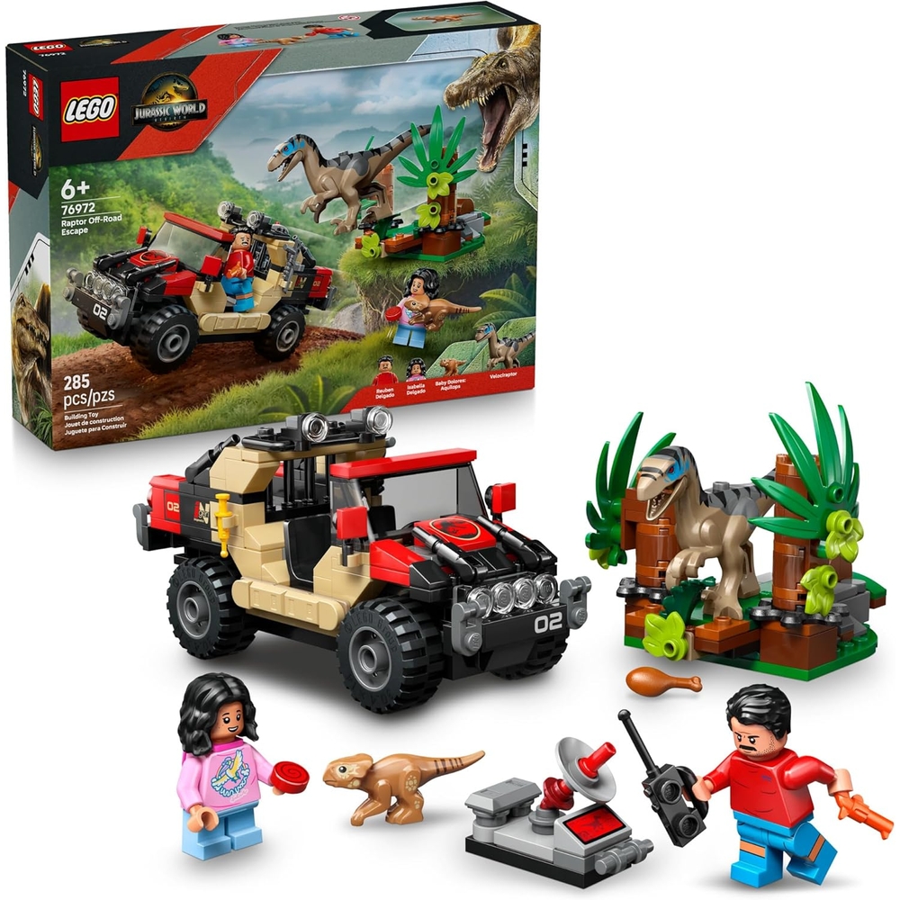 LEGO 레고공룡 쥬라기월드 랩터 오프로드 탈출 76972