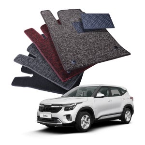 [1+2열] 디테일링 우븐블럭 자동차 씬 코일매트 차량용 카매트 기아 셀토스 + 가죽보호제 100ml 증정