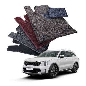 [1+2열] 디테일링 우븐블럭 자동차 씬 코일매트 차량용 카매트 기아 쏘렌토 + 가죽보호제 100ml 증정