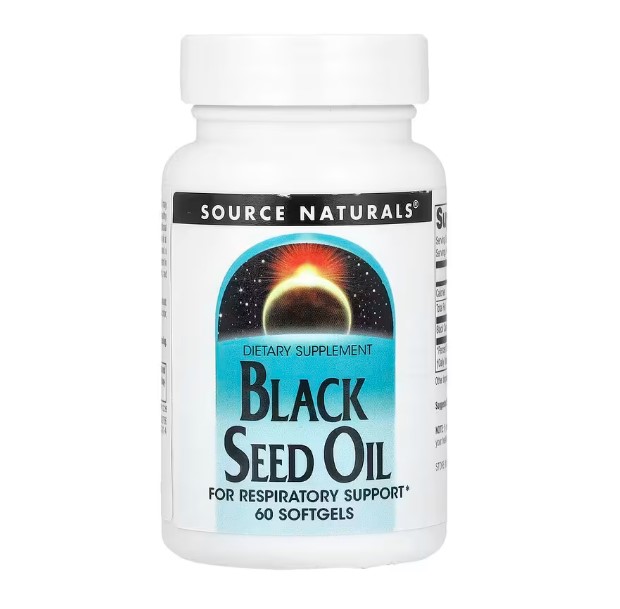 소스내츄럴 <b>블랙씨드오일</b> 블랙커민시드 1000mg 60캡슐 티모퀴논 BLACKSEEDOIL