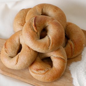 통밀 베이글 110g 우리밀 무설탕 건강 통곡물 비건 단백질 아침 식사대용