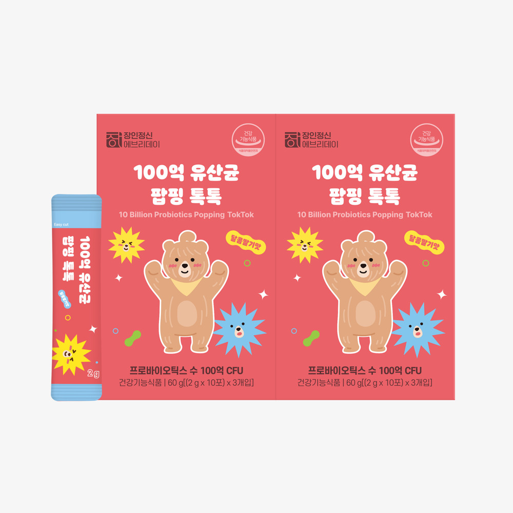 어린이 유산균 프로바이오틱스 팝핑톡톡 장인정신에브리데이 30포, 2개
