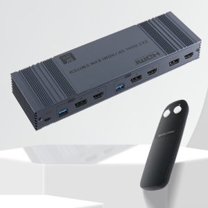 8K DP HDMI USB 투컴 KVM 스위치 선택기 키보드 마우스 모니터 제어 OU109
