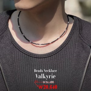 목걸이 남녀공용 비즈목걸이 여자친구선물 블랙 104 Hyacinth-Valkyrie