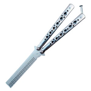 접이식나비칼 트레이닝용 발리송훈련모형빗 안전트릭연습 실버