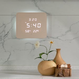 스퀘어 네모 사각 백라이트 거실 집들이 선물 인테리어 WIFI 와이파이 LED 벽 시계